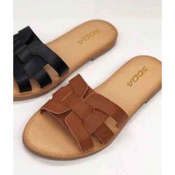 Soda Shoes - NWB SODA Level-S Brown Woven Sandal